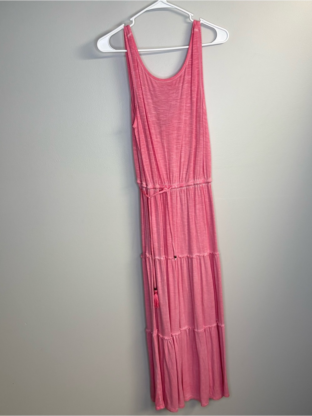 Knox Rose Pink Sleeveless Tiered Maxi Dress